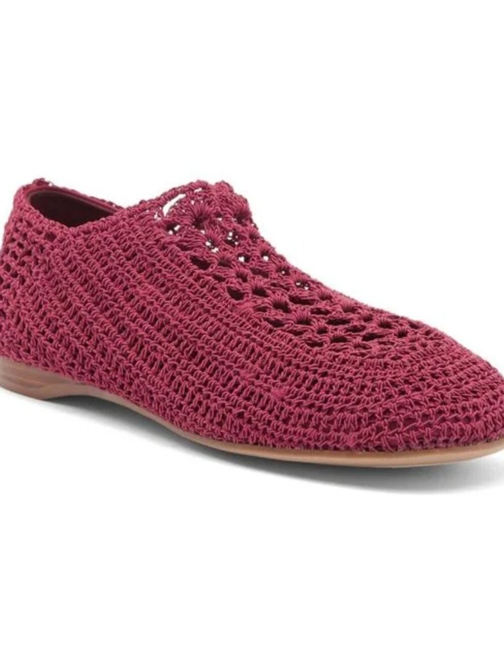 Jeffrey Campbell Women's Red Nantucket Crochet Flat. Sz: 10